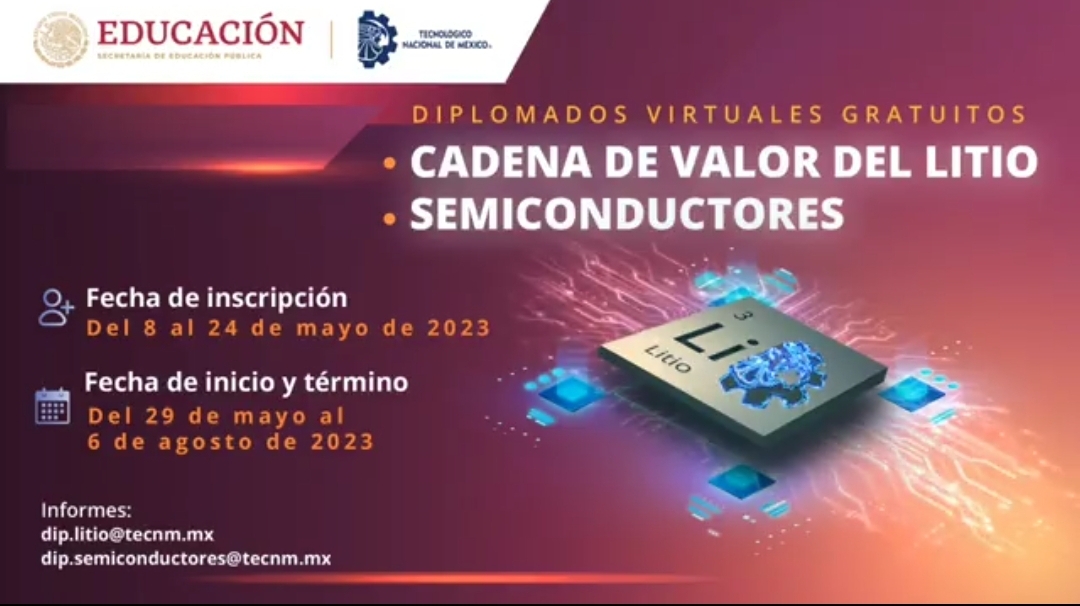 Este mes inician dos diplomados virtuales gratuitos en el TecNM